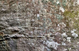 Bambara Road - fake egyptian glyphs