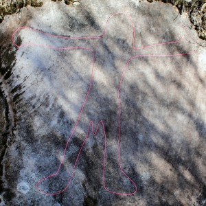 Milyerra Trail - an engraving of a small figure