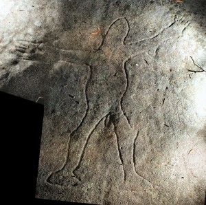 Girrakool - an engraving of a figure