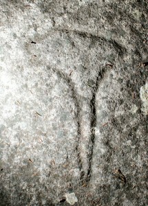 Raverson Close - an engraving of an axe